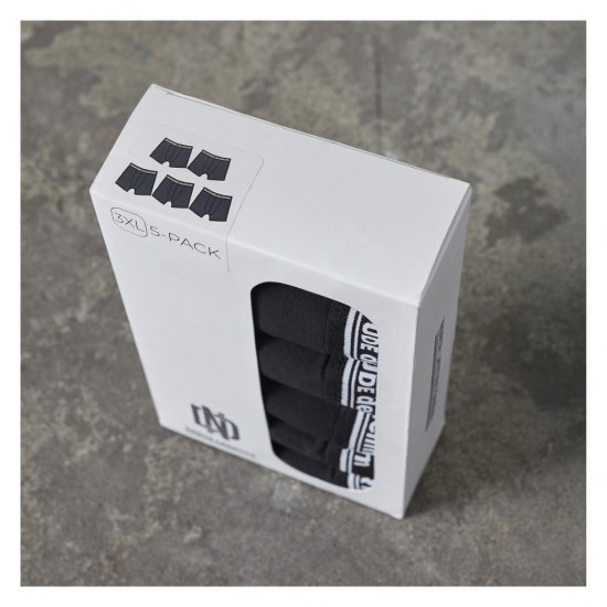 North Latitude 5-Pack Boxershorts Black - Boxeri - Boxeri Bărbați Mărimi Mari