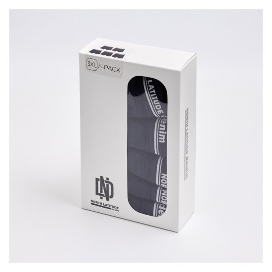 North Latitude 5-Pack Boxershorts Navy - Boxeri - Boxeri Bărbați Mărimi Mari