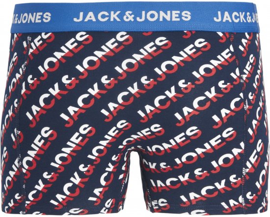 Jack & Jones Logo Trunks 3-Pack Navy Blazer - Lenjerie intimă & costum baie - Lenjerie Intimă Bărbați Mărimi Mari