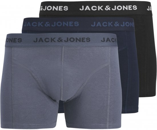 Jack & Jones jeremiah Solid Trunks 3-Pack Navy Blazer - Lenjerie intimă & costum baie - Lenjerie Intimă Bărbați Mărimi Mari