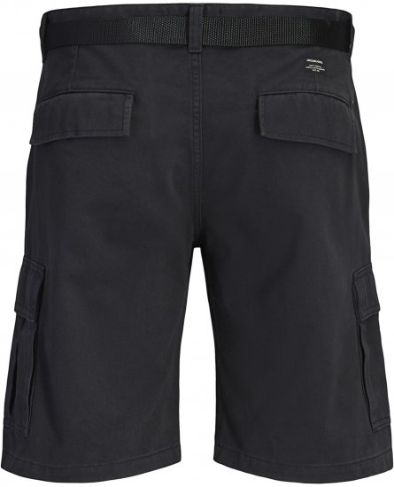Jack & Jones Cole Hudson Belted Cargo Shorts Black - Pantaloni scurți - Pantaloni Scurți Mărimi mari Bărbați 