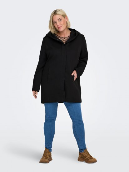 Only Carmakoma Sedona Light Coat Black - Paltoane de iarnă - 