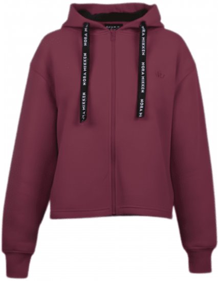 Nora Mikken GERTRUD Cropped Hoodie Burgundy - Pulovere & hanorace - 
