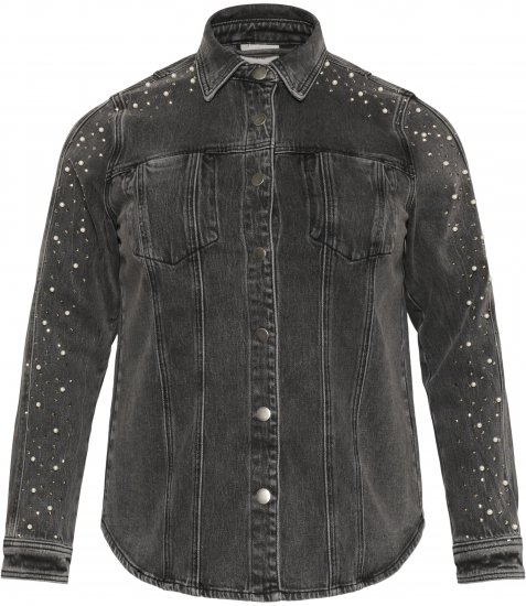 Kaffe Curve Petri Denim Jacket Grey Vintage Wash - Geci - 