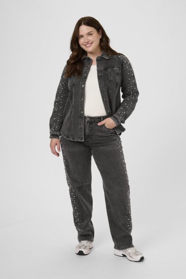 Kaffe Curve Petri Denim Jacket Grey Vintage Wash - Geci - 