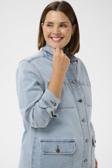 Kaffe Curve Ninna Casual Jacket Light Blue Washed - Geci - 