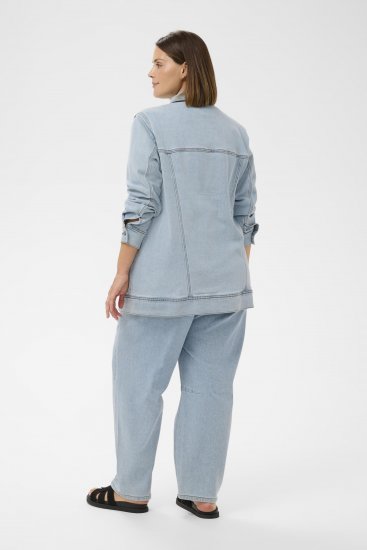 Kaffe Curve Ninna Casual Jacket Light Blue Washed - Geci - 