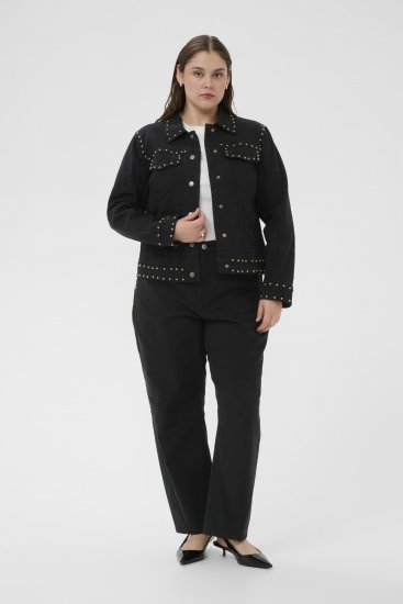 Kaffe Curve Brenn Twill Jacket Washed Black - Geci din denim - 