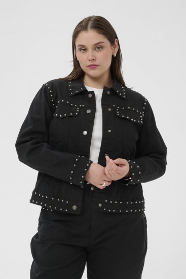 Kaffe Curve Brenn Twill Jacket Washed Black - Geci din denim - 