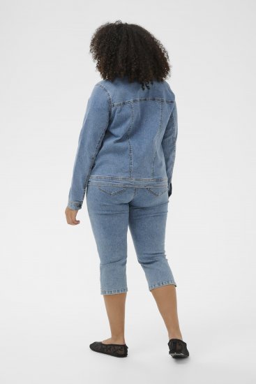 Kaffe Curve Vilana Denim Jacket Washed Blue - Geci din denim - 
