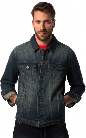 JP1880 Denim Jacket Dark Blue Denim - Geci - Geci Bărbați Mărimi Mari
