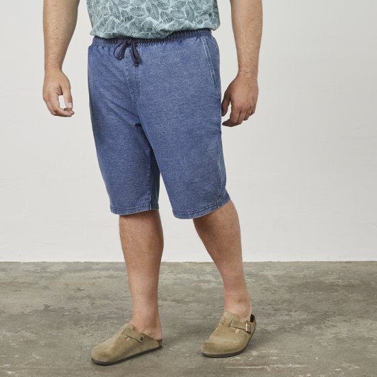 North Latitude 61333 Jog Șorturi Din Denim Albastru Indigo - Pantaloni scurți - Pantaloni Scurți Mărimi mari Bărbați 