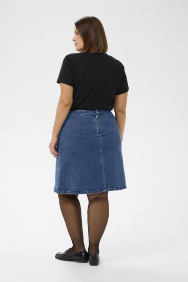 Kaffe Curve Leni Denim Skirt Blue - Fuste - 
