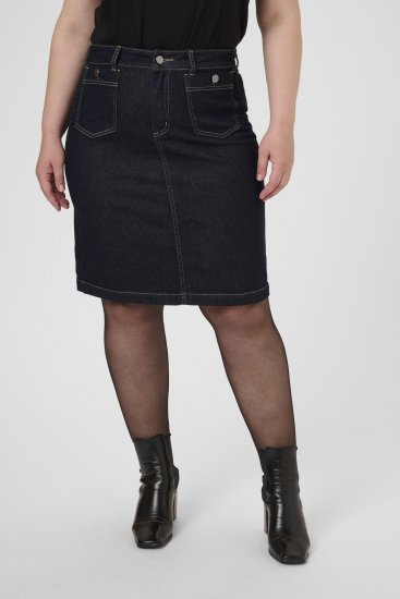 Kaffe Curve Roria Denim Skirt Dark Blue - Fuste - 