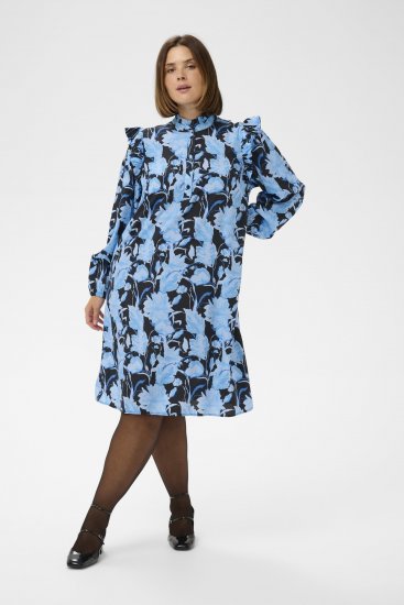 Kaffe Curve Sasja Rochie Blue Snake Flower - Rochii - 