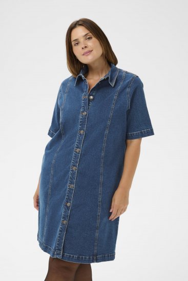 Kaffe Curve Leni Rochie din denim Albastru - Rochii - 