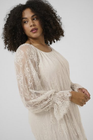 Kaffe Curve Amalie Lace Dress Moonbeam - Rochii midi - 