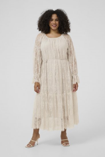 Kaffe Curve Amalie Lace Dress Moonbeam - Rochii midi - 
