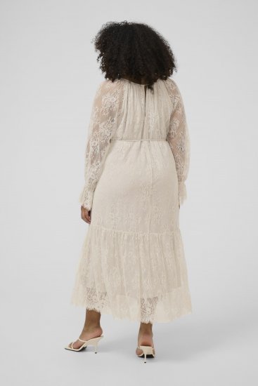 Kaffe Curve Amalie Lace Dress Moonbeam - Rochii midi - 