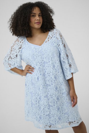 Kaffe Curve Lucy Dress Nantucket Breeze Blue - Rochii midi - 