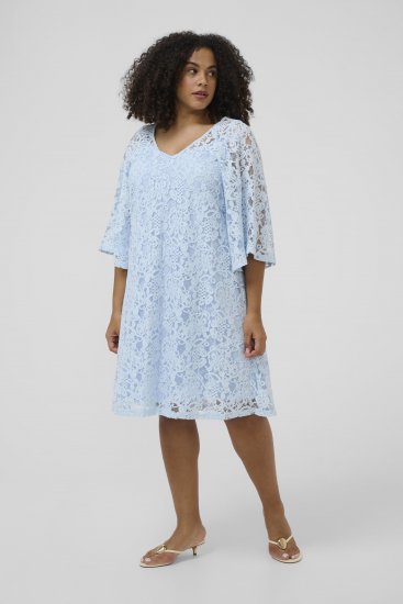 Kaffe Curve Lucy Dress Nantucket Breeze Blue - Rochii midi - 