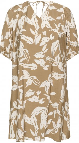 Kaffe Curve Marla Dress Oak Chalk Leaf - Rochii midi - 