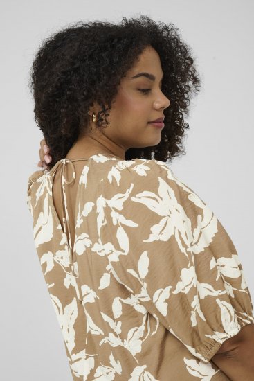 Kaffe Curve Marla Dress Oak Chalk Leaf - Rochii midi - 