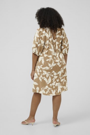 Kaffe Curve Marla Dress Oak Chalk Leaf - Rochii midi - 