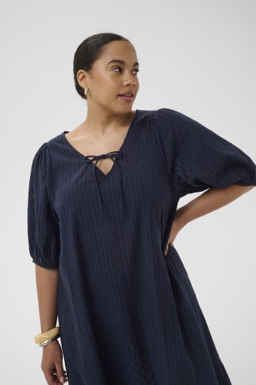 Kaffe Curve Thea Dress Midnight Marine - Rochii maxi - 