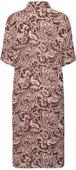 Kaffe Curve Thina Ami Shirt Dress Henna Brown - Rochii midi - 