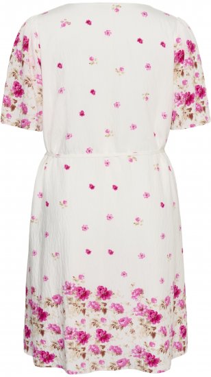 Kaffe Curve Rosa Mini Dress White Rose Border Flower - Rochii mini - 