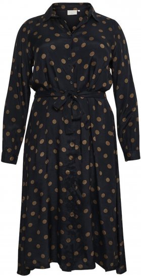 Kaffe Curve Olivia Rochie Negru cu Mustang bulină - Rochii - 