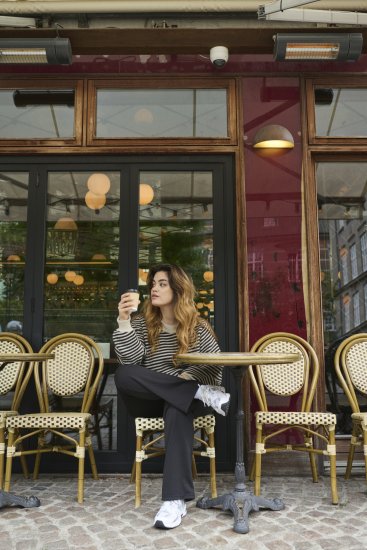 Kaffe Curve Jenna Colanți evazați Negru intens - Blugi & Pantaloni pentru Femei Mărimi Mari – Plus Size - 