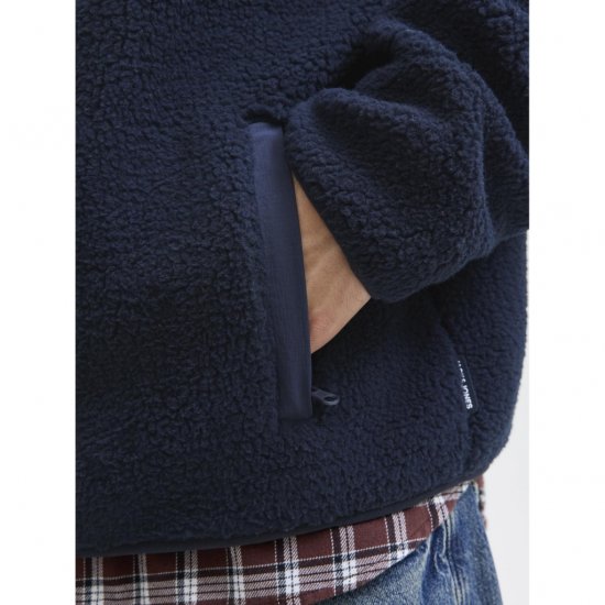 Jack & Jones Thatcher Fleece Jacket Sky Captain - Geci - Geci Bărbați Mărimi Mari