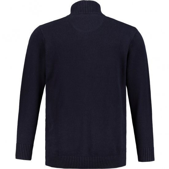 JP1880 Cardigan Knitted with Zipper Navy TALL - ÎMBRĂCĂMINTE BĂRBAȚI MT-6XLT - Tall dimensiuni bărbați
