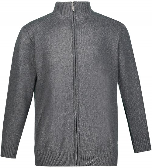 JP1880 Cardigan Knitted with Zipper Grey - Pulovere & hanorace - Pulovere & Hanorace Bărbați Mărimi Mari