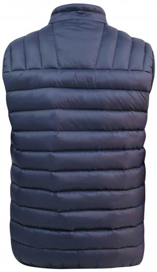 D555 WICKHAM 1 Puffer Gilet with Burgundy Lining Navy - Veste - Veste de exterior mărimi mari