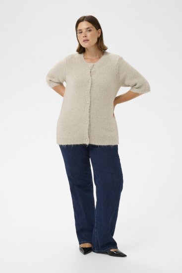 Kaffe Curve Emilia Cardigan Feather Grey Melange - Cardigane - 