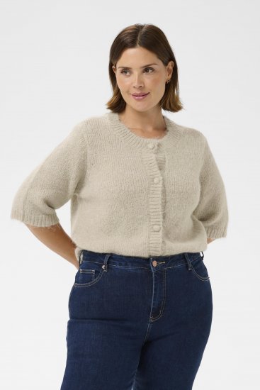 Kaffe Curve Emilia Cardigan Feather Grey Melange - Cardigane - 