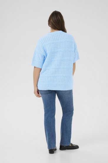 Kaffe Curve Minia Pullover Powder Blue Melange - Pulovere tricotate - 