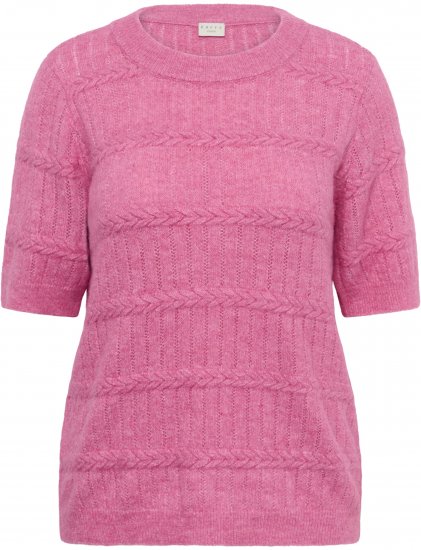 Kaffe Curve Minia Pullover Pink Power Melange - Pulovere tricotate - 
