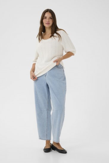 Kaffe Curve Lotia Pullover Chalk - Pulovere tricotate - 
