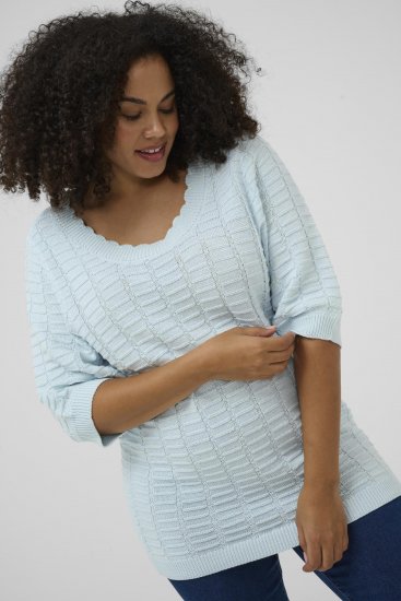 Kaffe Curve Lotia Pullover Nantucket Breeze Blue - Pulovere tricotate - 