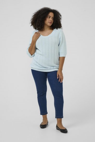 Kaffe Curve Lotia Pullover Nantucket Breeze Blue - Pulovere tricotate - 