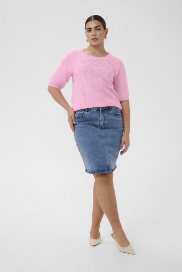 Kaffe Curve Lotia Pullover Pink Frosting - Pulovere tricotate - 