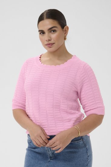 Kaffe Curve Lotia Pullover Pink Frosting - Pulovere tricotate - 