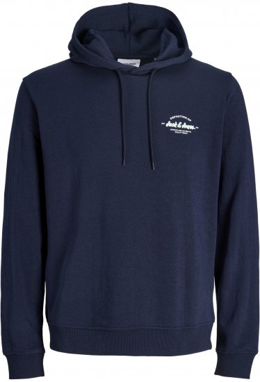 Jack & Jones Brandon Hoodie Blue - Pulovere & hanorace - Pulovere & Hanorace Bărbați Mărimi Mari