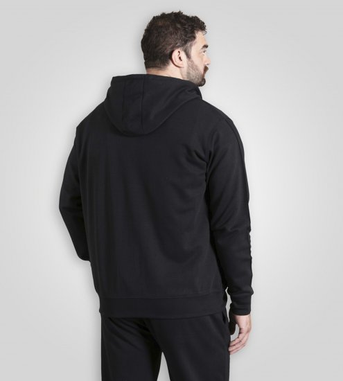 Duke Kenilworth Pin Tuck Sleeves Zip Through Hoodie Dark Navy TALL - TALL pulovere - 