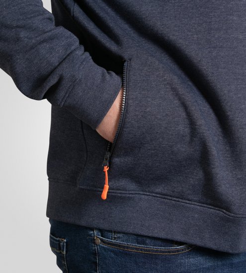 D555 Mansfield Hoodie with Zipper Navy - Pulovere & hanorace - Pulovere & Hanorace Bărbați Mărimi Mari