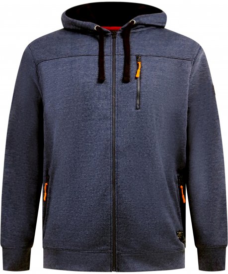 D555 Mansfield Hoodie with Zipper Navy - Pulovere & hanorace - Pulovere & Hanorace Bărbați Mărimi Mari